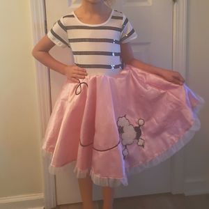 50s poodle skirt dress costume size 4 girls